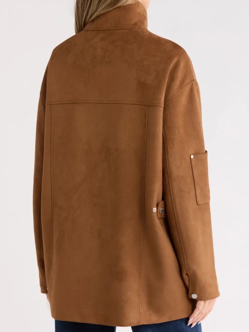 NEVER WORN Rebecca Minkoff Oversize Faux Suede Shirt Jacket - Picture 6 of 7
